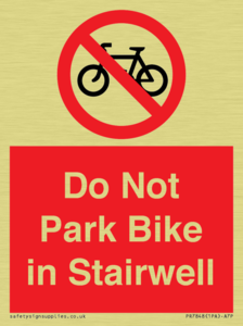 PR7848: Do Not Park Bike in Stairwell