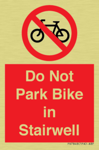 PR7848: Do Not Park Bike in Stairwell