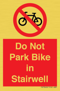 PR7848: Do Not Park Bike in Stairwell