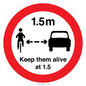 PR7867: Road prohibition Keep them alive at 1.5m