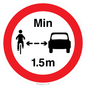 PR7868: No closer than 1.5m when passing cyclists
