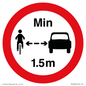 PR7868: No closer than 1.5m when passing cyclists