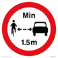 PR7868: No closer than 1.5m when passing cyclists