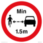 PR7868: No closer than 1.5m when passing cyclists