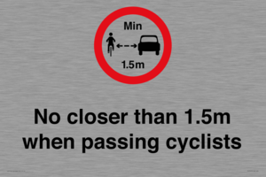 PR7879: No closer than 1.5m when passing cyclists