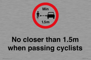 PR7879: No closer than 1.5m when passing cyclists