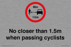 PR7879: No closer than 1.5m when passing cyclists