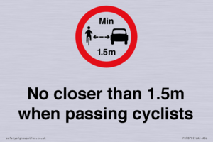 PR7879: No closer than 1.5m when passing cyclists