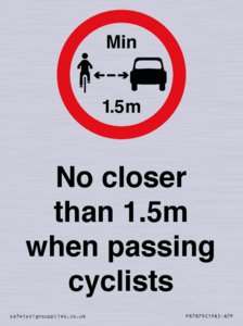 PR7879: No closer than 1.5m when passing cyclists
