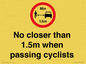 PR7879: No closer than 1.5m when passing cyclists