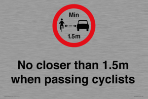 PR7879: No closer than 1.5m when passing cyclists