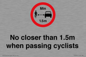 PR7879: No closer than 1.5m when passing cyclists