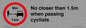 PR7879: No closer than 1.5m when passing cyclists