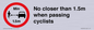 PR7879: No closer than 1.5m when passing cyclists