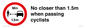 PR7879: No closer than 1.5m when passing cyclists