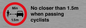 PR7879: No closer than 1.5m when passing cyclists