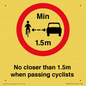PR7879: No closer than 1.5m when passing cyclists