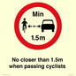 PR7879: No closer than 1.5m when passing cyclists