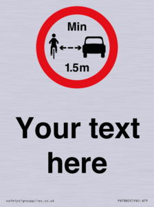 PR7880: Custom No closer than 1.5m when passing cyclists