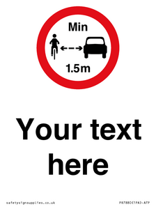 PR7880: Custom No closer than 1.5m when passing cyclists