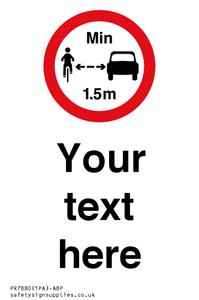 PR7880: Custom No closer than 1.5m when passing cyclists