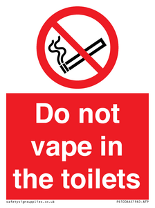 PS10066: Do not vape in the toilets