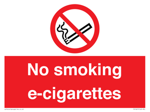 PS1461: no smoking e-cigarettes
