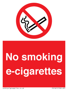 PS1461: no smoking e-cigarettes