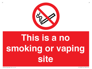 PS15305: This is a no smoking or vaping site
