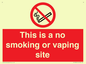 PS15305: This is a no smoking or vaping site