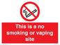PS15305: This is a no smoking or vaping site