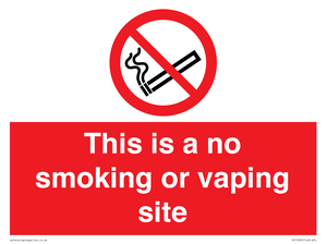 PS15305: This is a no smoking or vaping site