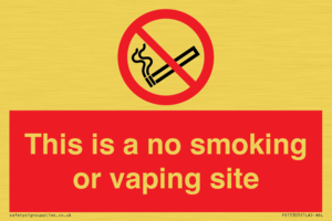 PS15305: This is a no smoking or vaping site