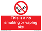 PS15305: This is a no smoking or vaping site