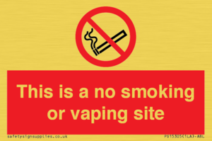 PS15305: This is a no smoking or vaping site