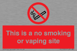 PS15305: This is a no smoking or vaping site
