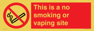 PS15305: This is a no smoking or vaping site