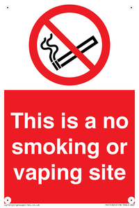 PS15305: This is a no smoking or vaping site
