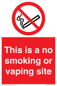 PS15305: This is a no smoking or vaping site