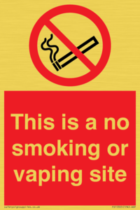 PS15305: This is a no smoking or vaping site