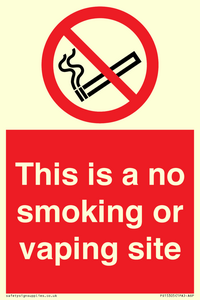 PS15305: This is a no smoking or vaping site