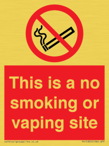 PS15305: This is a no smoking or vaping site