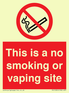 PS15305: This is a no smoking or vaping site