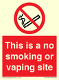 PS15305: This is a no smoking or vaping site