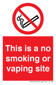 PS15305: This is a no smoking or vaping site