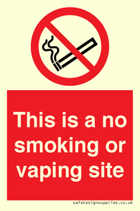 PS15305: This is a no smoking or vaping site