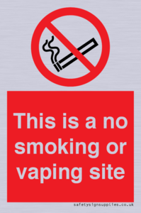 PS15305: This is a no smoking or vaping site