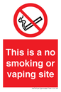 PS15305: This is a no smoking or vaping site