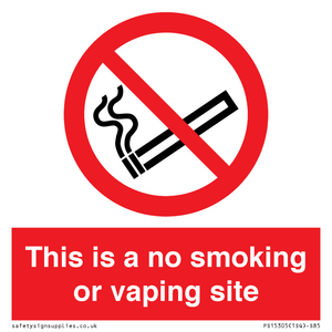 PS15305: This is a no smoking or vaping site