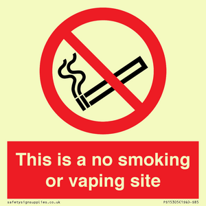 PS15305: This is a no smoking or vaping site